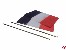 Flagge Frankreich aus Seide 40x60mm