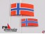 Flaggensatz Norwegen 25x40mm und 15x30mm