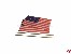 Flagge USA aus Seide 40x60mm