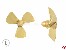 3-Blatt Schiffsschraube Form A1 Messing linkslauf