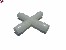 PVC Schlauchverbinder 12mm X-Form POM