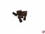 Gel�nderst�tze aus Holz dunkel 6mm