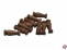 Gel�nderst�tze aus Holz dunkel 12mm