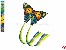 Einleiner-Drache Butterfly Spannweite 630x950mm