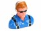 Kunststoff-Sportpilot blau 81x84mm 1:6