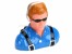Kunststoff-Sportpilot blau 81x84mm 1:6