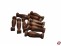 Gel�nderst�tze aus Holz dunkel 14mm