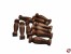 Gel�nderst�tze aus Holz dunkel 14mm