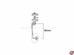 Bugfahrwerk 95x4mm lenkbar mit Befestigungsmaterial Simprop 1070398