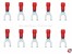 Quetschkabelschuhe Isoliert rot Gabelform 0,5-1,5mm� M5