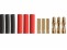 Stecksystem Goldkontakt Stecker/Buchse 4mm mit Schrumpfschlauch