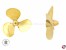 3-Blatt Schiffsschraube Form D Messing rechtslauf