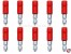 Rundstecker Isoliert 4mm rot 0,5-1mm�