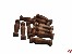 Gel�nderst�tze aus Holz dunkel 14mm