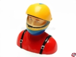Pilotenpuppe Roger 70x63mm 1:6
