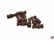 Gel�nderst�tze aus Holz dunkel 10mm