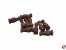 Gel�nderst�tze aus Holz dunkel 10mm