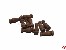 Gel�nderst�tze aus Holz dunkel 10mm