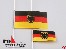 Flaggensatz Bundesdienstflagge 25x40mm und 15x30mm