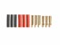 Stecksystem Goldkontakt Stecker/Buchse 4mm mit Schrumpfschlauch