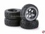 R�der-Satz silber/schwarz 6-Speichen Buggy-Desert 1:10