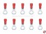 Quetschkabelschuhe Isoliert rot Ringform 0,5-1mm� M6