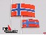 Flaggensatz Norwegen 25x40mm und 15x30mm
