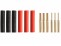 Stecksystem Goldkontakt Stecker/Buchse 0,8mm mit Schrumpfschlauch