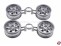Felgen 26x52mm grau 12mm Mitnehmer