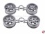 Felgen 26x52mm grau 12mm Mitnehmer