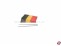 Flagge Belgien aus Seide 40x60mm