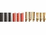 Stecksystem Goldkontakt Stecker/Buchse 5mm mit Schrumpfschlauch