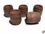 Fass aus Holz dunkel 23mm