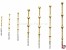 Relingst�tzen Messing (3 Durchz�ge)