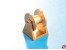 Rolle mit St�nder Messing 10x10mm 