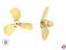 3-Blatt Schiffsschraube Form A Messing rechtslauf
