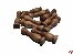 Gel�nderst�tze aus Holz dunkel 18mm