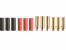 Stecksystem Goldkontakt Stecker/Buchse 5mm mit Schrumpfschlauch